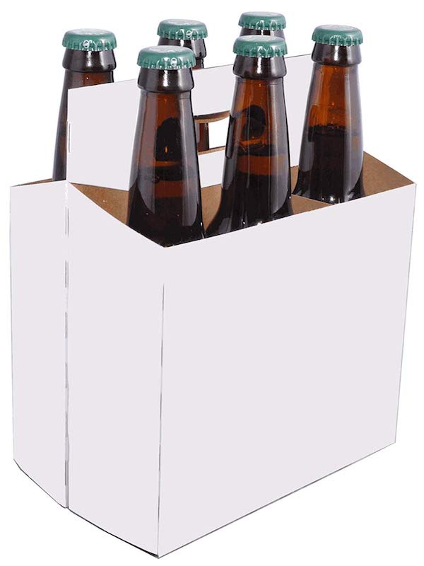 Six Pack Beer Carrier (White)